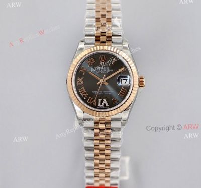 Super Clone Rolex Datejust Jubilee 31 Rhodium Roman Dial Automatic Watch